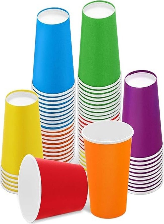 SANWALSA [250 ml, 50 Count, Multicolor Disposable Color Paper Cups | Rainbow Paper Cup for Wedding, Party, Picnic, Travel | Ideal for Tea, Coffee, Juice & Water - Image 1